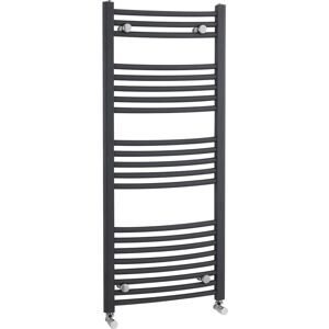 Balterley - Heated Vertical Towel Rail with Curved Rails - 1689 btu - 1150mm x 500mm - Anthracite