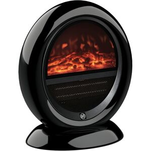 HOMCOM Freestanding Electric Fireplace Heater W/ Flame Effect Rotatable Head 1500W Black