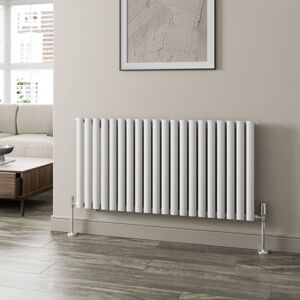 DURATHERM White Oval Column Designer Radiator Vertical Horizontal 600 x 1200mm Single Panel