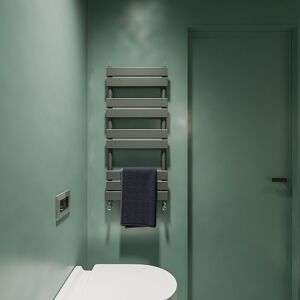 Acezanble - Anthracite Flat Panel Heated Towel Rail Bathroom Ladder Radiator 1000 x 450mm