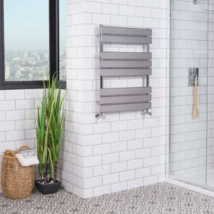 Warmehaus - Chrome Flat Panel Heated Towel Rail 800x600mm