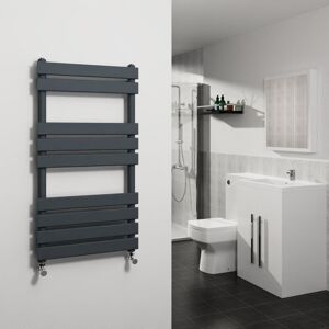 WARMEHAUS Sand Grey Flat Panel Heated Towel Rail Radiator 950x500mm