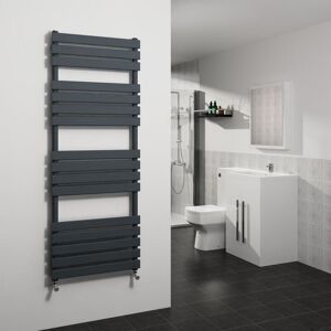 Warmehaus - Sand Grey Flat Panel Heated Towel Rail Radiator 1600x600mm