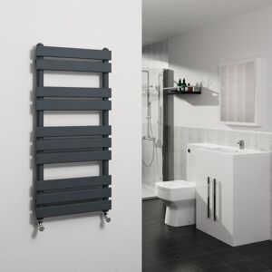 Warmehaus - Sand Grey Flat Panel Heated Towel Rail Radiator 1000x450mm