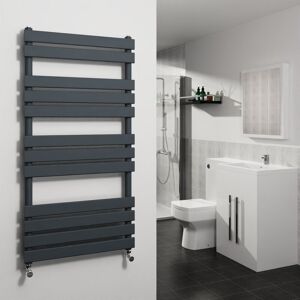 Warmehaus - Sand Grey Flat Panel Heated Towel Rail Radiator 1200x600mm