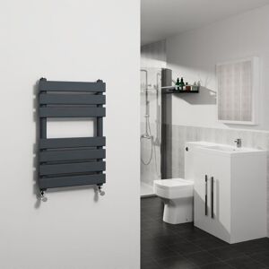 Warmehaus - Sand Grey Flat Panel Heated Towel Rail Radiator 650x400mm