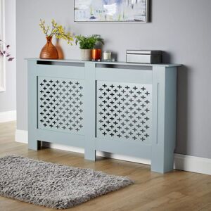 HOME SOURCE Large Grey Radiator Cover MDF Wooden Home Decorative Modern Furniture Design