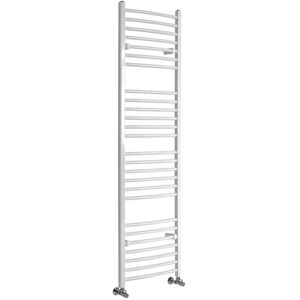 Milano - Ive - Modern White Curved Bar Heated Towel Rail Radiator - 1800mm x 500mm