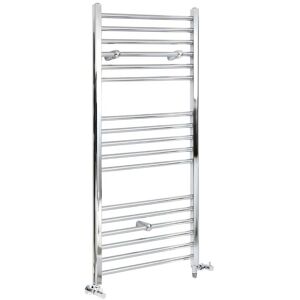 Milano - Kent - Modern Chrome Dual Fuel Electric Straight Bar Heated Towel Rail Radiator - 1200mm x 400mm
