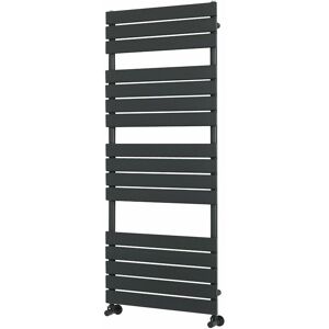 Milano - Lustro - Modern Anthracite Flat Panel Heated Towel Rail Radiator - 1500mm x 600mm
