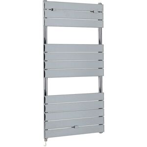 Milano Lustro Electric Chrome Flat Panel Heated Towel Rail Radiator with Simple Heating Element - 1213mm x 600mm