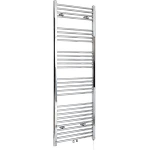 Milano - Neva Electric - Modern Chrome Heated Towel Rail Radiator - 1600mm x 500mm
