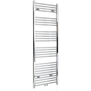 Milano - Neva Electric - Modern Chrome Heated Towel Rail Radiator - 1600mm x 600mm