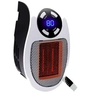 CYSLMUK Mini Ceramic Heater 500 Watt Portable Space Heater Economical with Thermostat and Timer for Office, Bedroom and Living Room - (White - with Remote