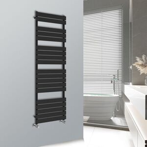 Warmehaus - Minimalist Heated Towel Rail Radiator Bathroom Flat Panel Black 1800x600mm