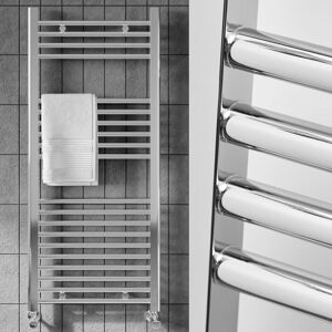 Fnx Bathrooms - Polished Chrome 1800 x 500mm Heated Bathroom Towel Rail Warmer Ladder Radiator