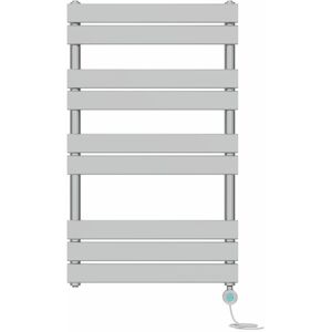 NRG - Pre-filled Electric Heated Towel Rail Radiator Flat Panel Thermostatic 1000x600mm Chrome