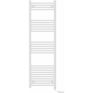NRG - Prefilled Electric Straight Heated Towel Rail Radiator Ladder Warmer 1600x500mm White