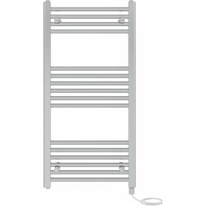 NRG - Prefilled Electric Straight Heated Towel Rail Radiator Ladder Warmer 1000x500mm Chrome