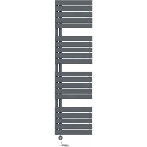 NRG Prefilled Thermostatic Electric Designer Heated Towel Rail Flat Panel Warmer Rad 1800x500mm Sand Grey