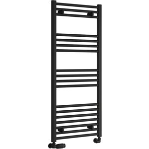 Reina - Capo Straight Heated Towel Rail 1200mm h x 400mm w - Black