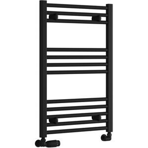 Reina - Capo Straight Heated Towel Rail 800mm h x 500mm w - Black