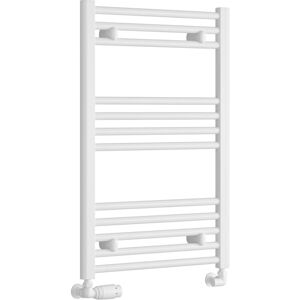 Reina - Capo Straight Heated Towel Rail 800mm h x 500mm w - White