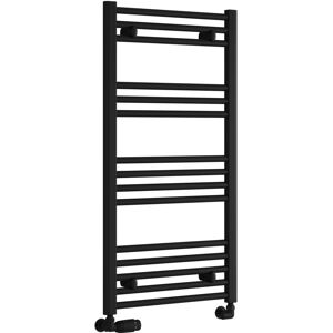Reina - Capo Straight Heated Towel Rail 1000mm h x 500mm w - Black