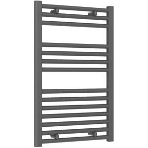 Reina - Diva Anthracite Electric Towel Rail 800mm High x 500mm Wide (+ Anthracite Mini Round Element)