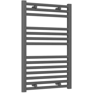 Reina - Diva Anthracite Electric Towel Rail 800mm High x 500mm Wide (+ Anthracite On/Off Touch Element)