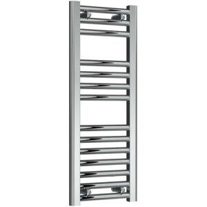 Reina - Diva Straight Heated Towel Rail 800mm h x 300mm w Chrome