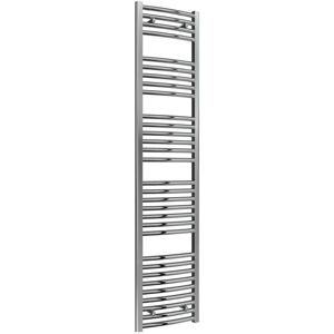 Reina - Diva Curved Heated Towel Rail 1800mm h x 400mm w Chrome
