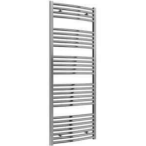 Reina - Diva Curved Heated Towel Rail 1600mm h x 600mm w Chrome