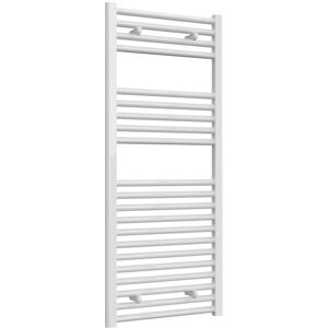 Reina - Diva Straight Heated Towel Rail 1200mm h x 500mm w White