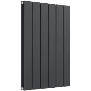 Flat Double Designer Horizontal Radiator 600mm h x 440mm w Anthracite - Reina
