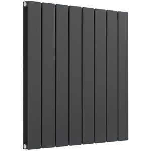 Reina Flat Double Designer Horizontal Radiator 600mm H x 588mm W Anthracite