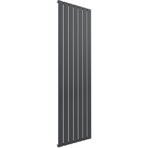 Reina Flat Single Designer Vertical Radiator 1600mm H x 514mm W - Anthracite