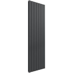 Reina Flat Double Designer Vertical Radiator 1600mm H x 514mm W - Anthracite