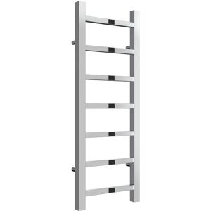 Reina - Serena Square Tube Heated Towel Rail 800mm h x 300mm w Chrome