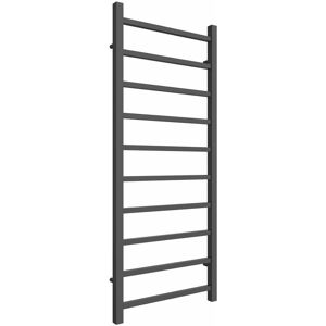 Reina Serena Square Tube Heated Towel Rail 1200mm H x 500mm W Anthracite