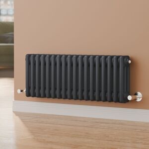S'afielina - Traditional Radiator Central Heating Rads Cast Iron Style 3 Column Horizontal Anthracite 300x830mm