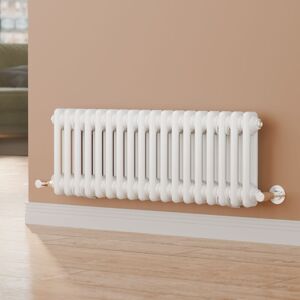 S'afielina - Traditional Cast Iron Radiator Horizontal White 2 Column Radiator Central Heating 300x830mm