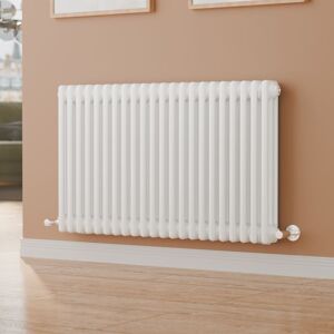 S'afielina - Traditional Radiator Cast Iron Style Radiator 2 Column Designer Central Heating Rad White 600x1000mm