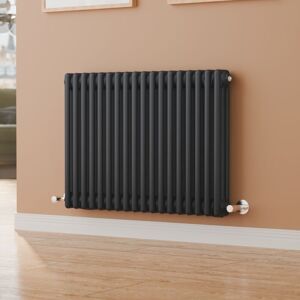 S'AFIELINA Traditional Radiator Triple Column Anthracite Horizontal Cast Iron Style Central Heating Radiator 600x830mm