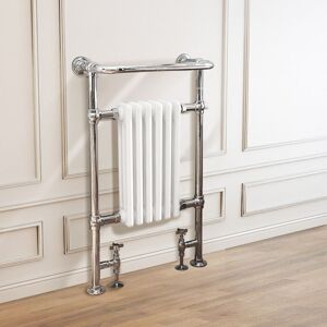 Warmehaus - Traditional Heated Towel Rail Bathroom 952x569mm Chrome&White
