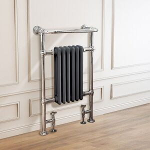 Warmehaus - Traditional Heated Towel Rail Bathroom 952x569mm Chrome&Grey