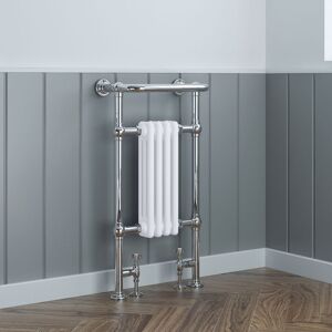 Warmehaus - Traditional Heated Towel Rail Bathroom 952x479mm Chrome&White