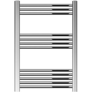 BALTERLEY Straight Heated Heated Towel Rail Radiator, 279W, 600 x 800mm, Chrome