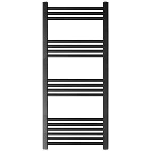 Balterley - Straight Heated Heated Towel Rail Radiator, 768W, 600 x 1100mm, Matt Black
