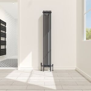 NRG - Traditional 4 Column Radiator Cast Iron Style Heating Rads Vertical Anthracite 1800x290mm